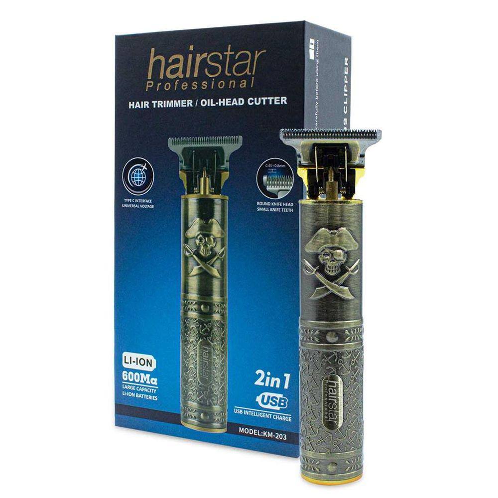 Máquina de Acabamento Cabelo e Barba Aparador Profissional Hairstar KM-203