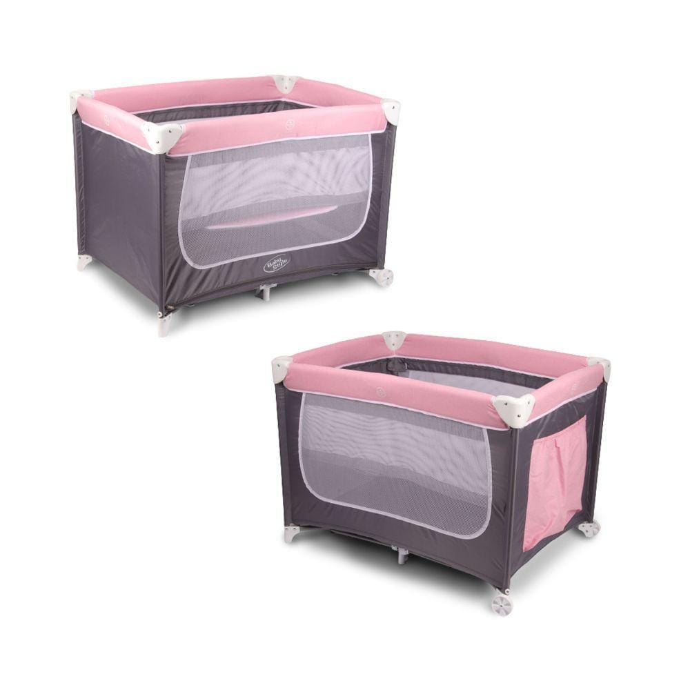 Berço Cercado Desmontável Portátil Chiqueirinho Confort Rosa