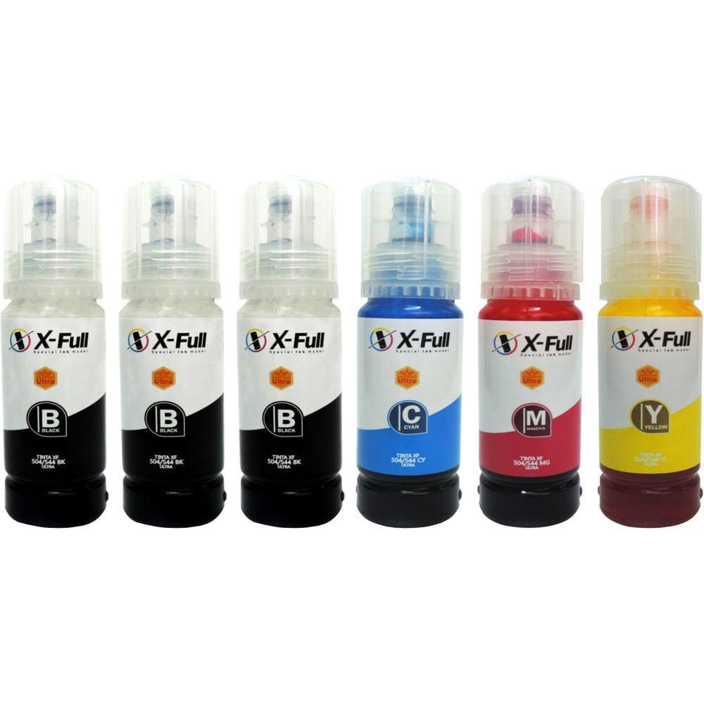 6 Frascos Tinta Para Impressora L3150 L3250 L3110 L3210 L1250 L5190 Refil 544