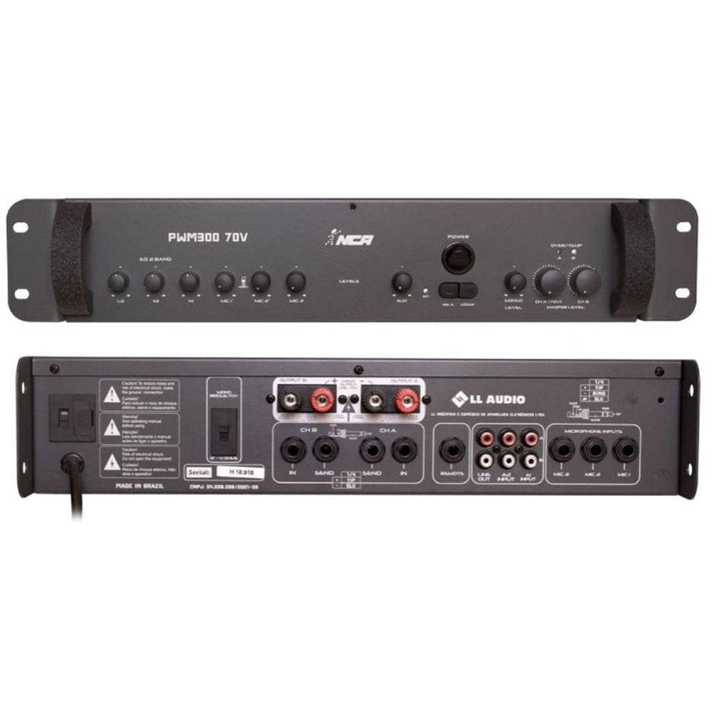 Amplificador Nca Pwm300 70V 600W Rms