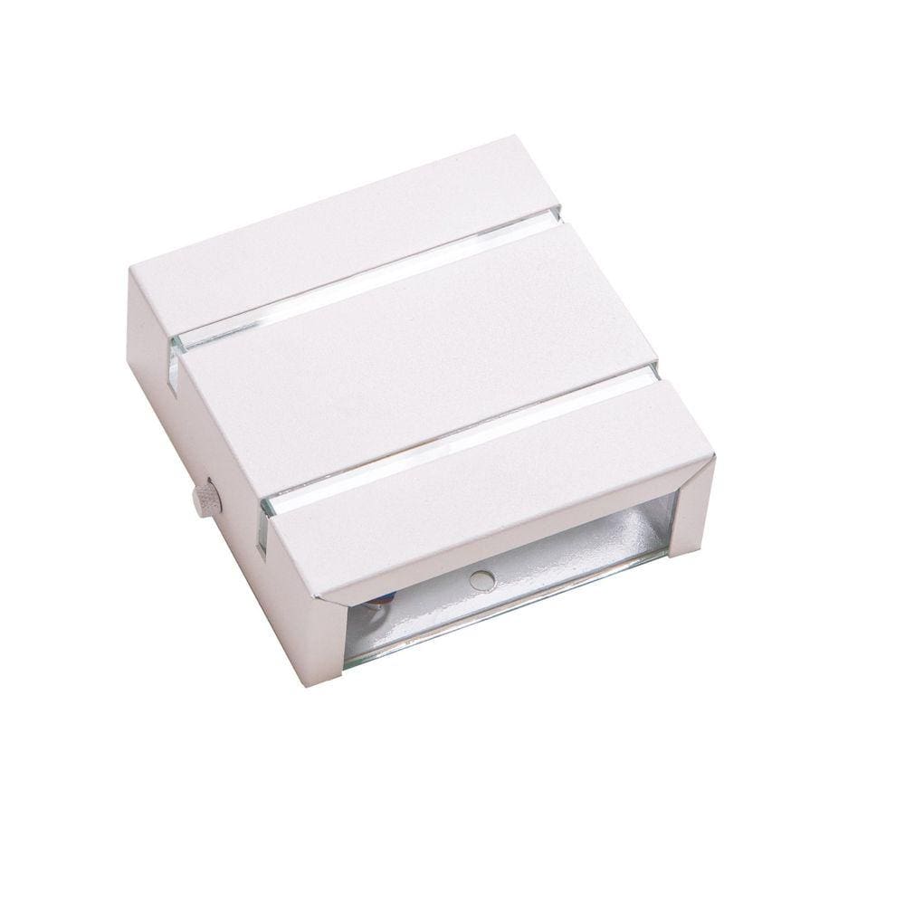Kit 2 Arandelas Externa Parede 2 Focos 2 Frisos Branca 1112