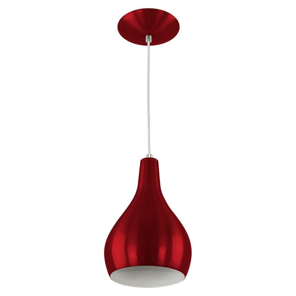 Pendente Nepal Drop Premium Gourmet em Aluminio Cereja Metal