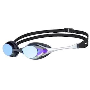 Óculos Natação Arena Cobra Swipe Mirror Azul Prata e Preto