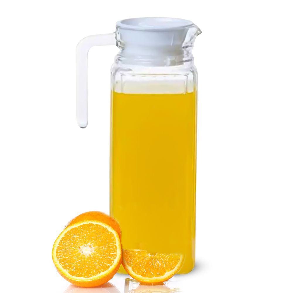 Jarra De Vidro Para Mesa Com Tampa Transparente Água e Suco 1 Litro