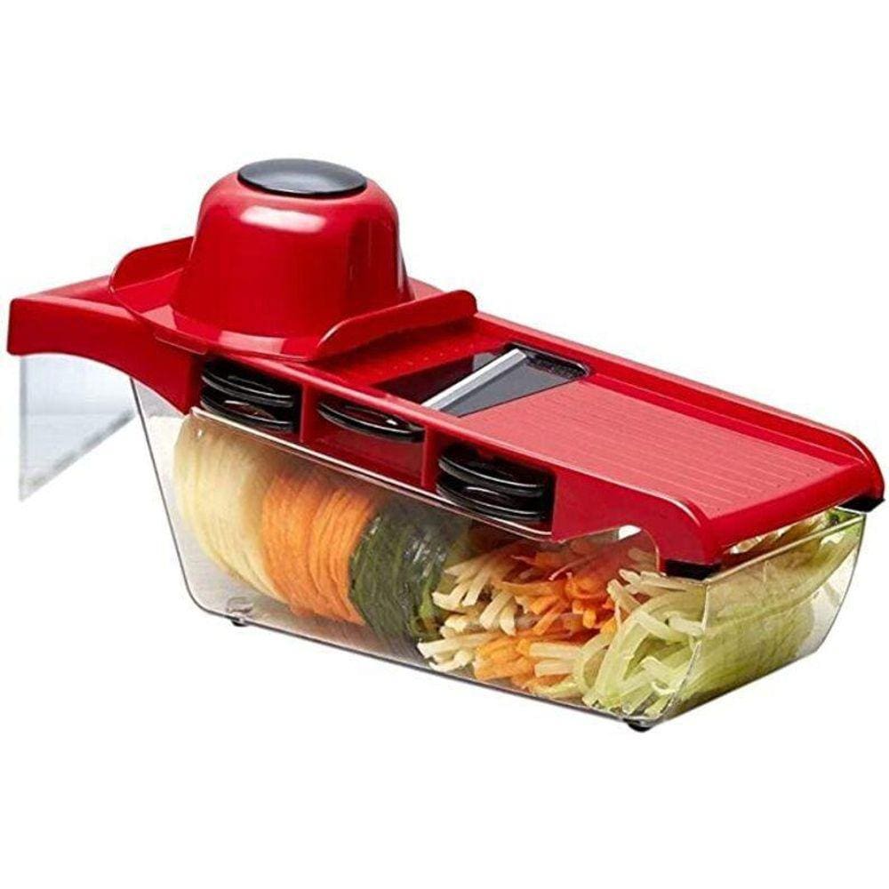 Mandoline Slicer Nicer Fatiador Cortador De Legumes 6 Em 1