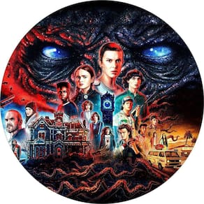 Painel Redondo 3D Sublimado Stranger Things Frd-6215