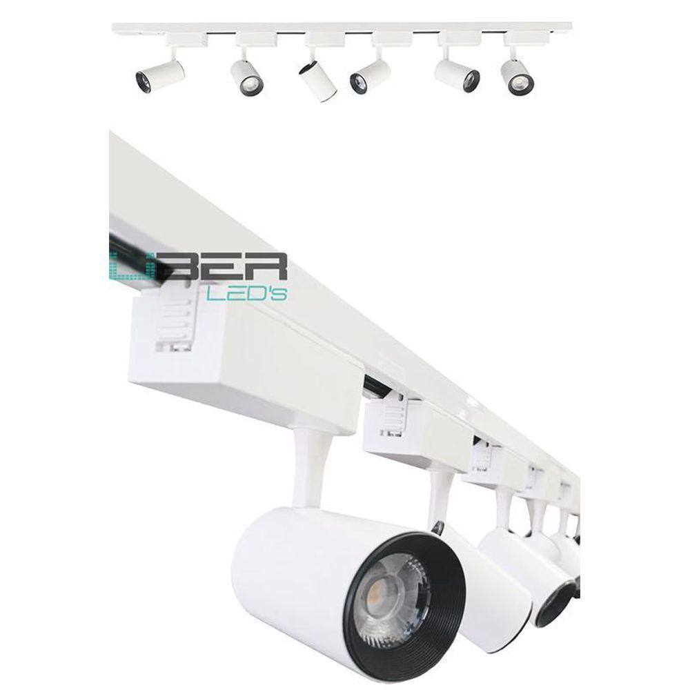 Kit Trilho Eletrificado 1M 4 Spots 7W Branco 4000K