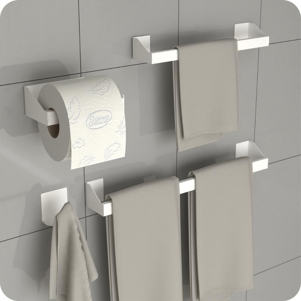 Kit Acessórios Para Banheiro Branco 4 Peças Master Slim DF