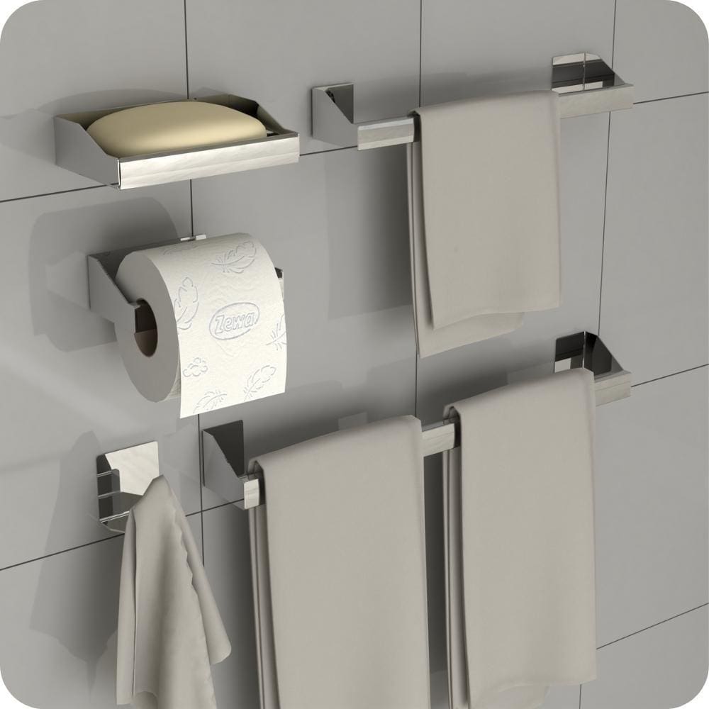 Kit Acessórios Para Banheiro Inox 5 Peças Master Slim DF