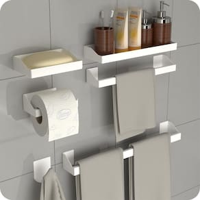 Kit Acessórios Para Banheiro Branco 6 Peças Master Slim DF