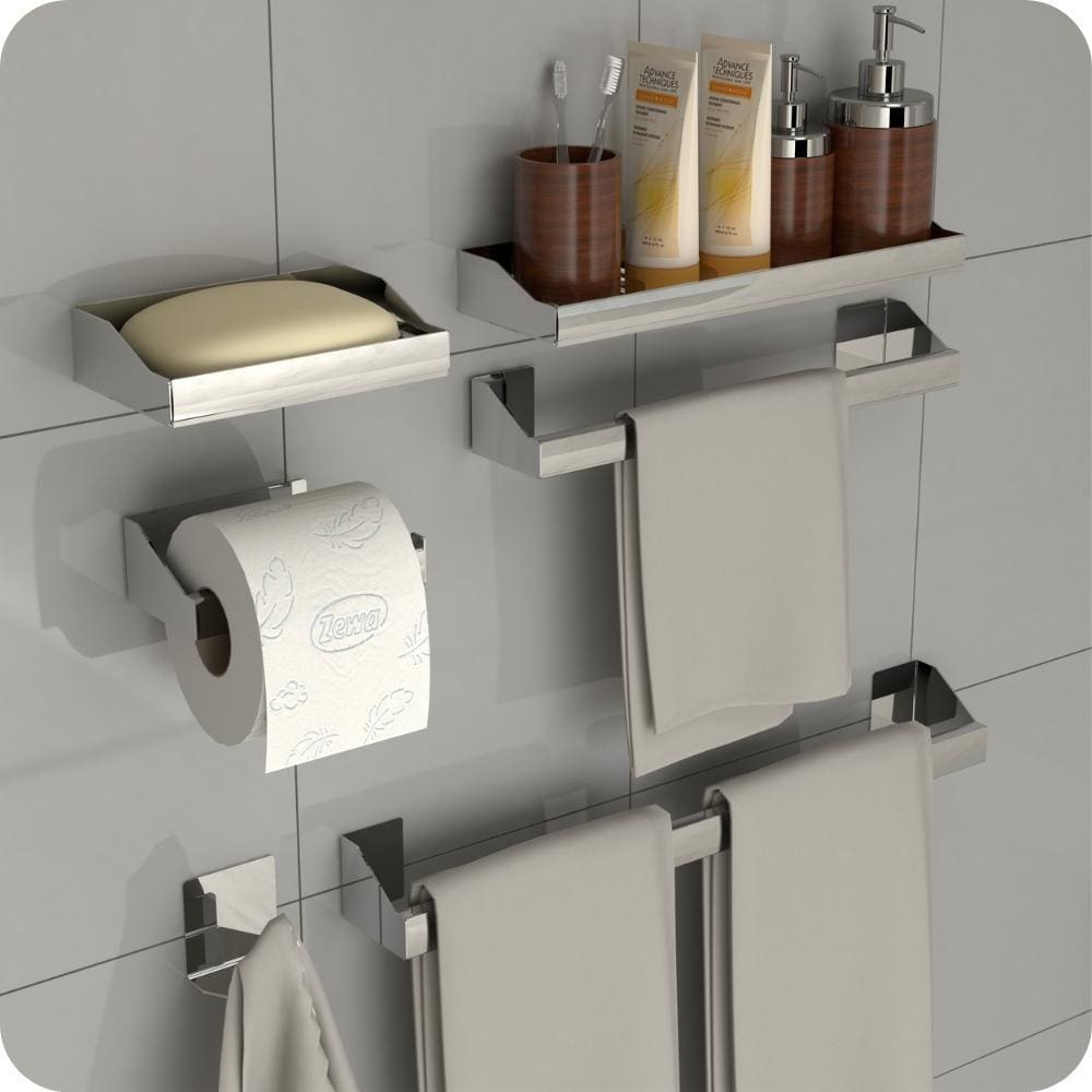 Kit Acessórios Para Banheiro Inox 6 Peças Master Slim DF