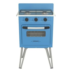 Fogao 2 Bocas Venax Gemini Vetro Azul Gas Glp
