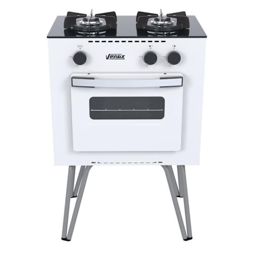 imagem-Fogao 2 Bocas Venax Mini Cook Branco Gas Glp - Sem voltagem