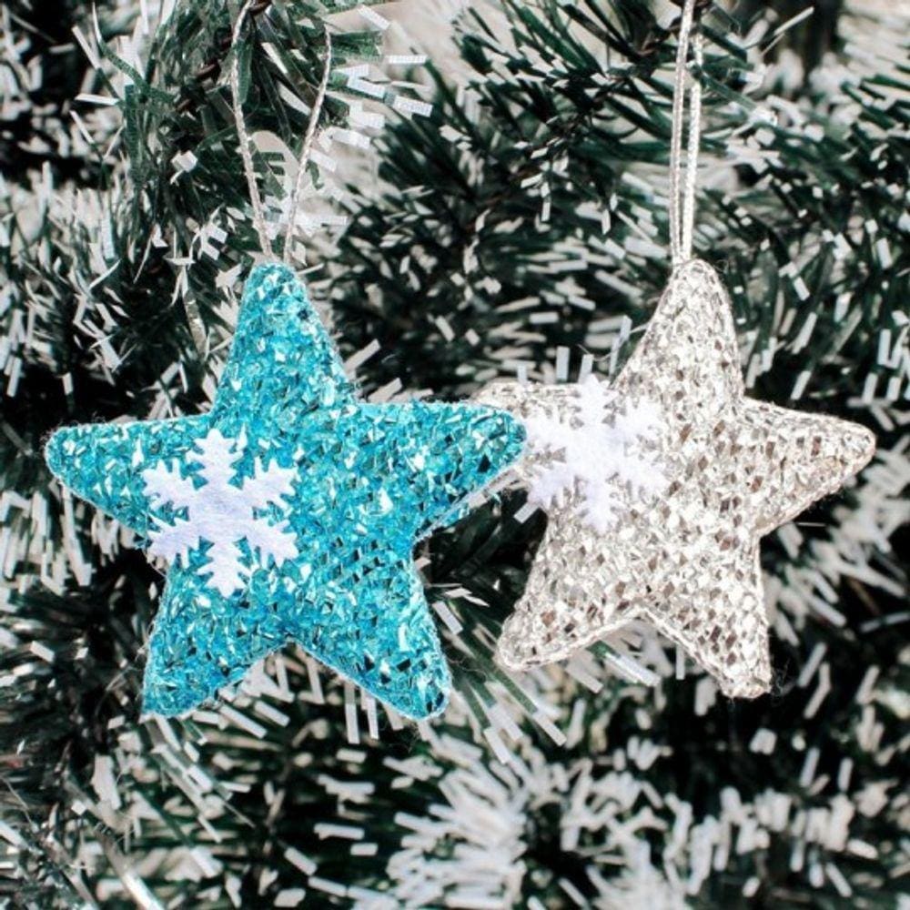 Kits Variados De Enfeites De Natal Pinha / Estrela/ Ponteira