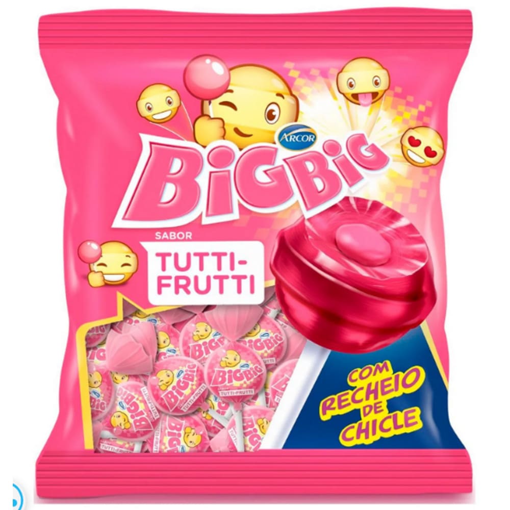 Pirulito Chiclete Tutti Frutti Big Big C/42 unids - 500g