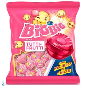 Pirulito Chiclete Tutti Frutti Big Big C/42 unids - 500g