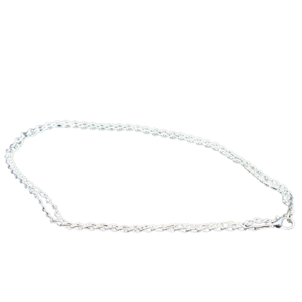 Cordão ou Correntinha para Pingente Banho Prateado 50cm