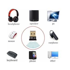 Adaptador Usb BT 5.0 Csr Dongle Para Pc E Notebook - Preto