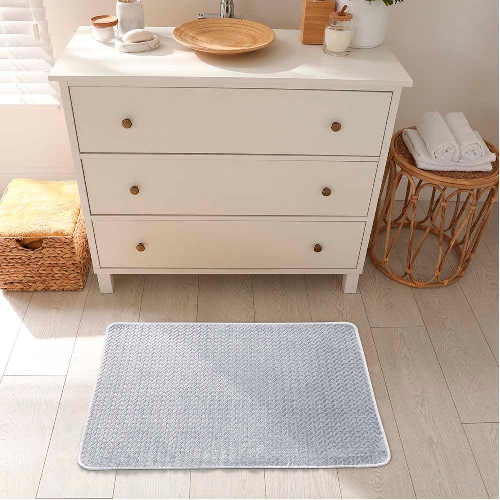 Tapete Cristal 60x100cm Cinza Jolitex 