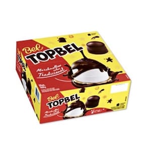 Marshmallow Coberto Chocolate Topbel Tradicional Caixa 12 unid.