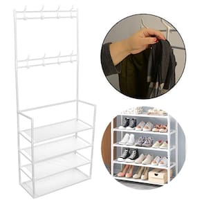 Rack Sapateira Arara Roupa 16 Pares Sapato Tenis Organizador 4 Andares Decoraçao Quarto Sala Casa Closet Multiuso