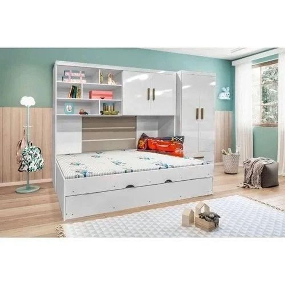 Quarto Infantil Completo Chiara Branco Brilho