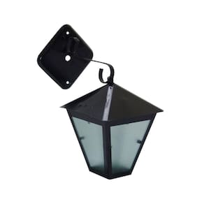 Luminária De Parede Colonial Alumínio Fundido Preta 19X6Cm