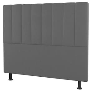 Cabeceira Cama Box Casal Queen 160Cm Suede Cinza Claro