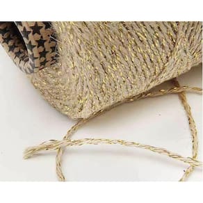 10 Metros De Fio De Juta Com Dourado - Marca Castanhal