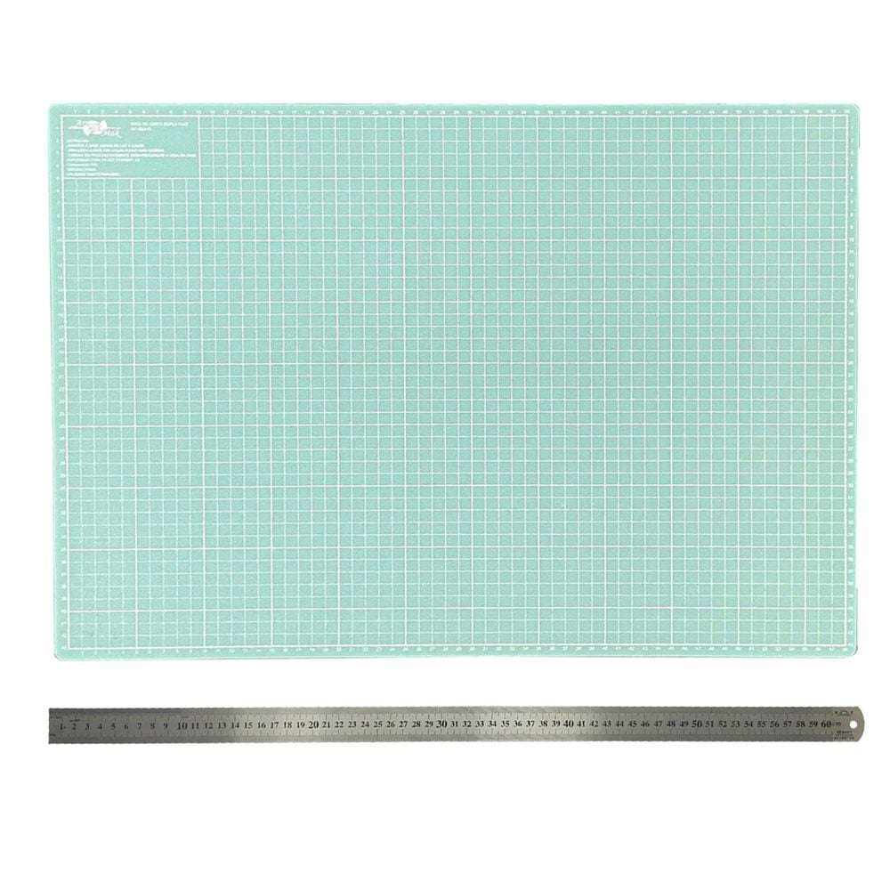 Kit Base de Corte Placa Grande 90x60cm Para Patchwork Scrapbook Régua 60cm
