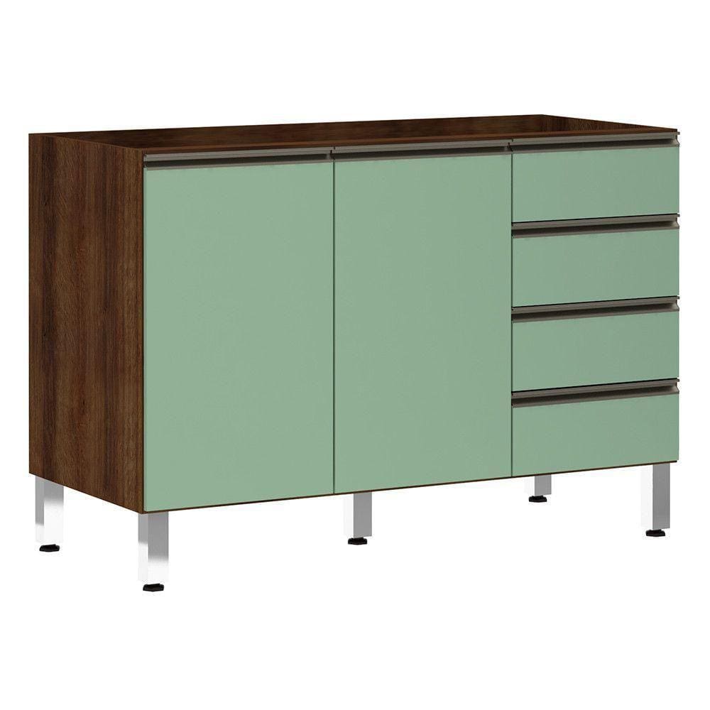 Balcão De Pia Sem Tamp 120cm Jade Com Verde Jade