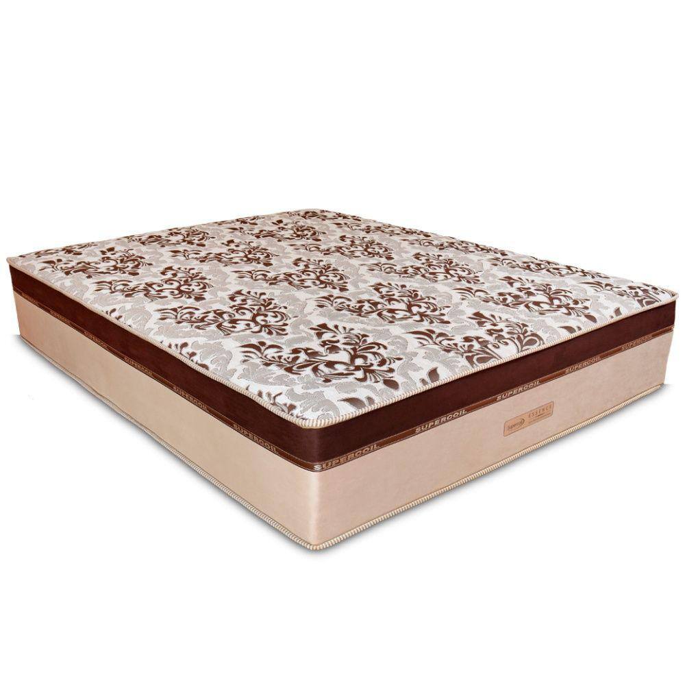 Colchão casal Ortho Essence King em molas ensacadas individualmente com 34 cm altura largura de 193 cm Marrom