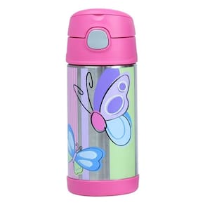 Garrafa Garrafinha Térmica Infantil Thermos 355Ml Borboleta