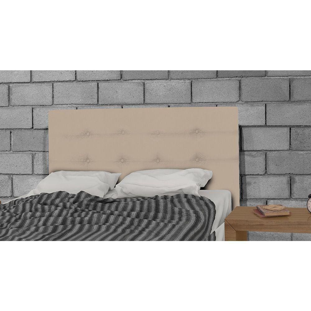 Cabeceira Estofada P/ Cama Box Solteiro 90cm suede Bege