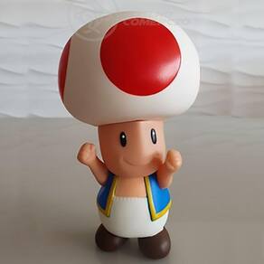 Boneco Cogumelo Toad Grande Super Size 20Cm - Mario