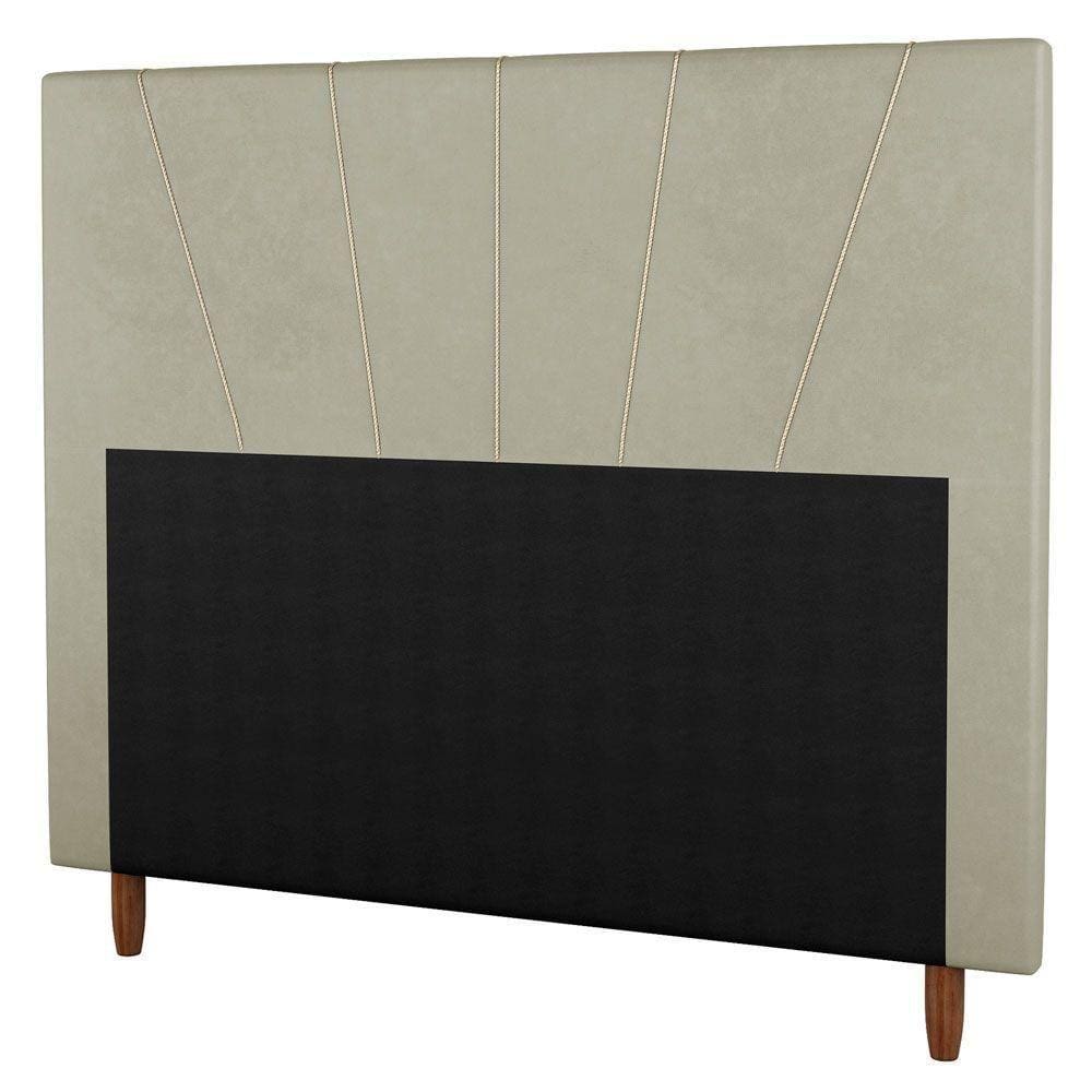 Cabeceira Cama Box Casal Dallas 140Cm Linho Bege