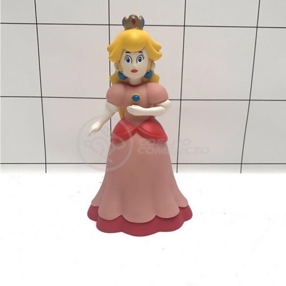 Boneco Princesa Peach Toadstool Super Size 23Cm - Mario