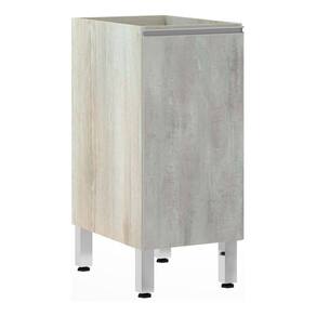 Balcão Sem Tampo 35cm 1 Prateleira Lis Legno Crem e Concreto