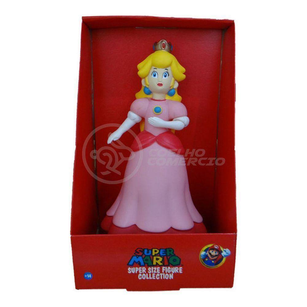 Boneco Princesa Peach Toadstool Super Size 23Cm - Mario