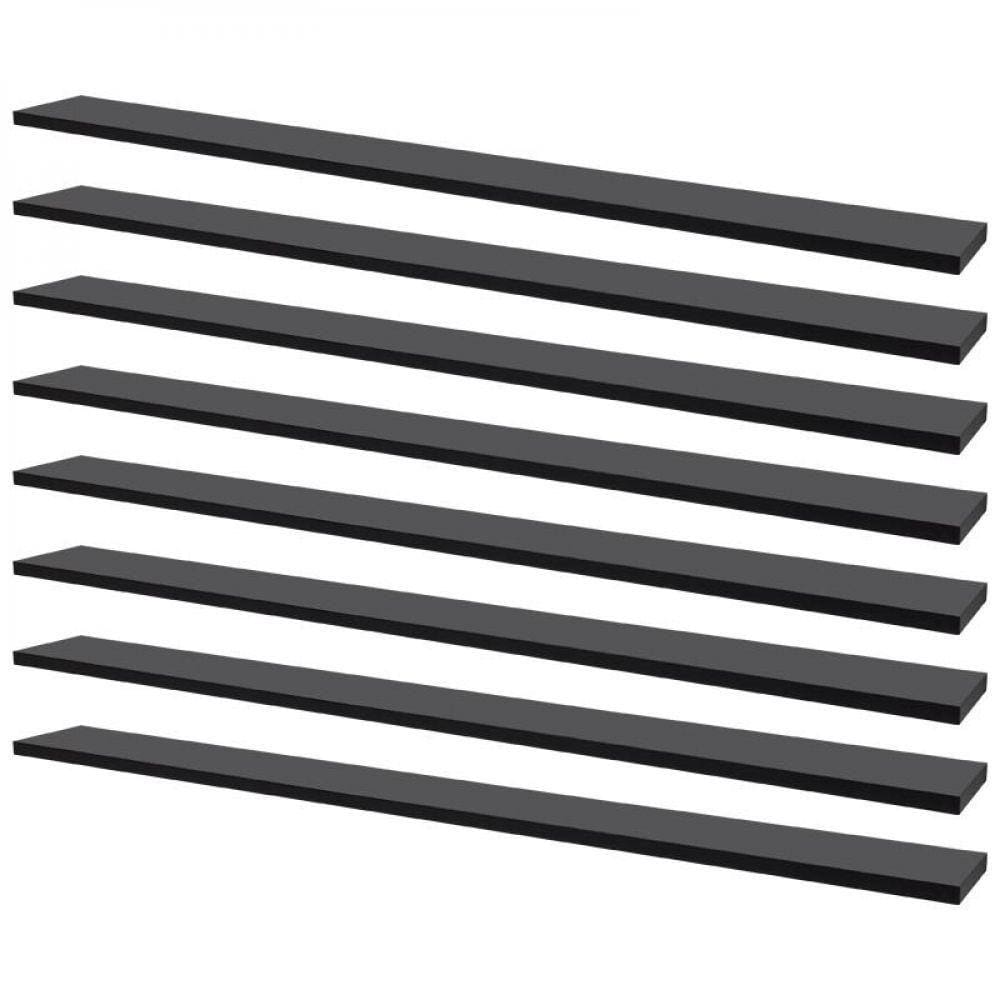Kit 8 Prateleiras 100 X 10cm Preta Suporte Invisível