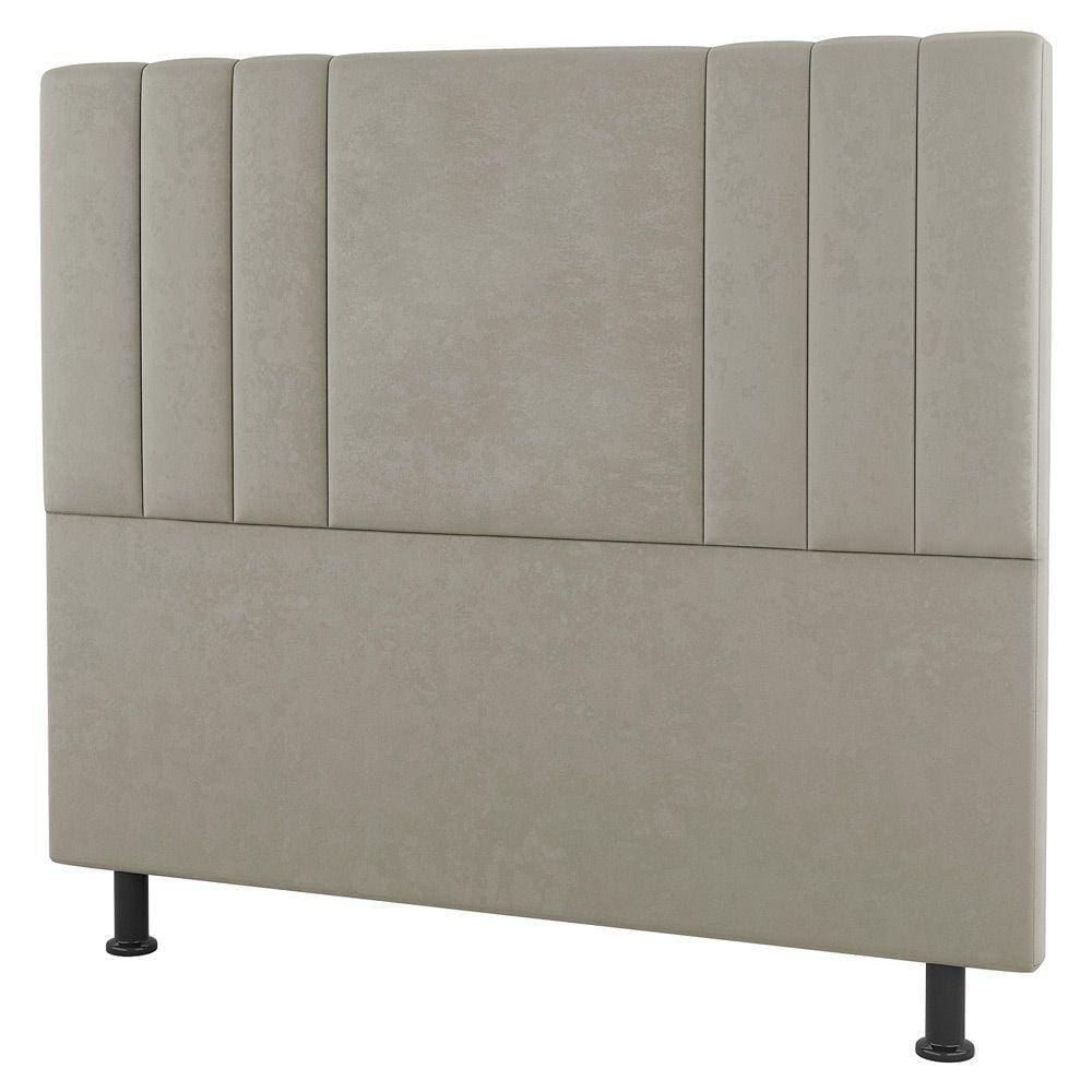 Cabeceira Cama Box Solteiro Grace 90cm Sintético Bege