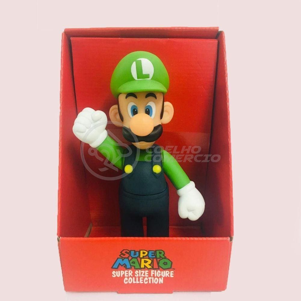 Boneco Luigi Grande Super Size 23Cm - Super Mario