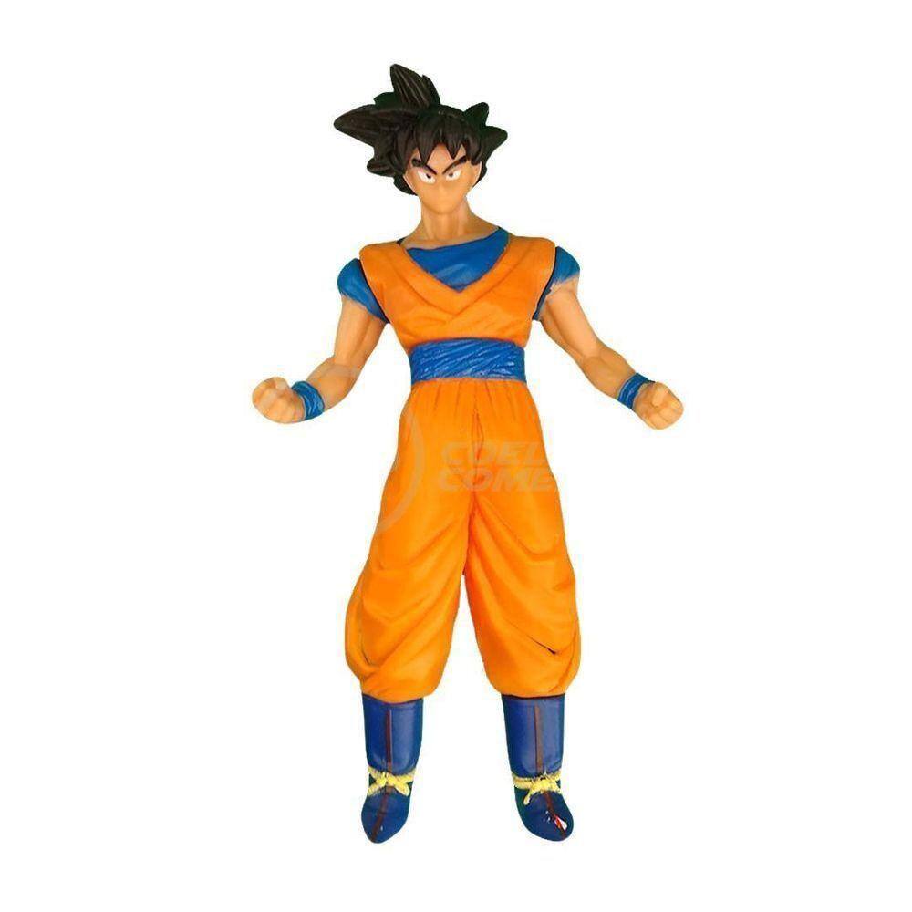 Boneco brinquedo articulado 14cm action figure removivel goku ssj