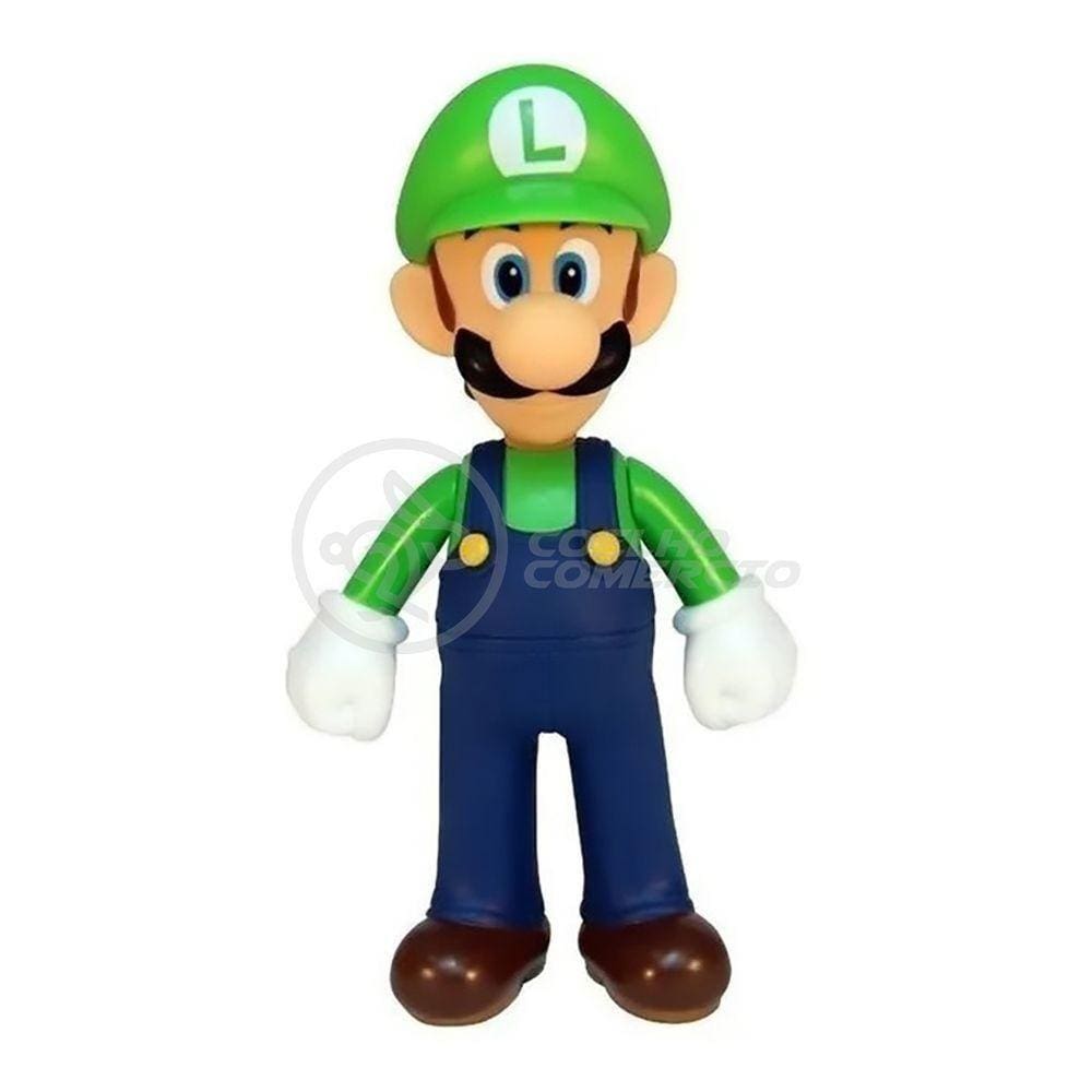 Boneco Luigi Grande Super Size 23Cm - Super Mario