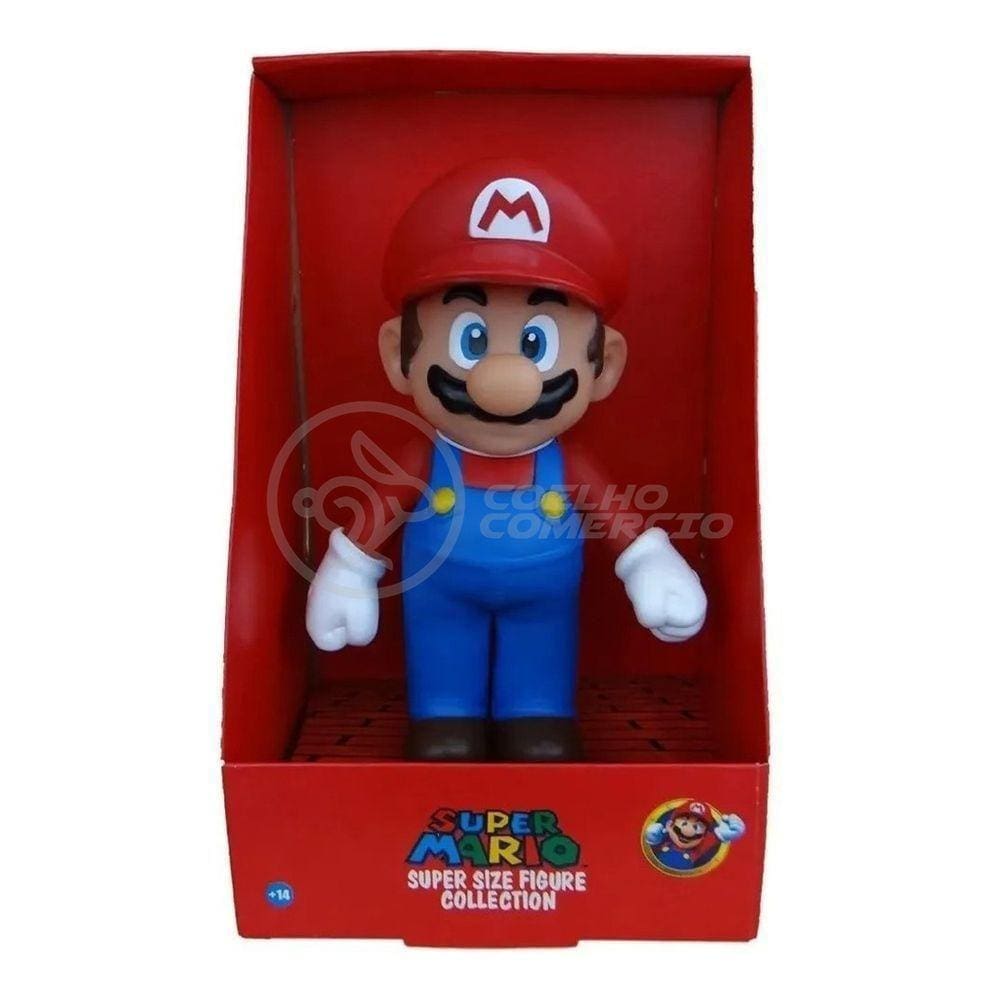 Boneco Mario Grande Super Size 23Cm - Super Mario