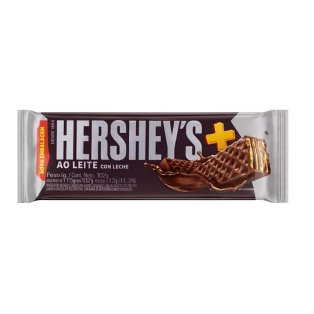 Wafer Chocolate Hershey`s Mais ao Leite 102g - Hershey`s