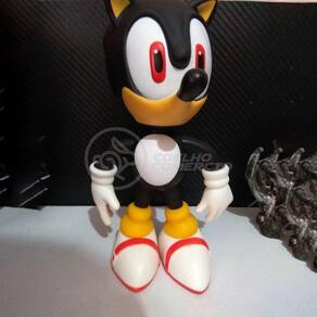 Boneco Sonic Preto Articulado Grande Original Brinquedo em