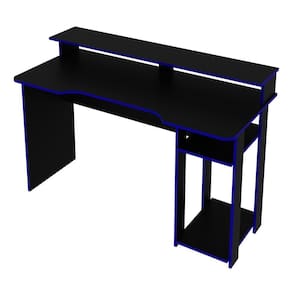 Mesa Gamer Me4153 Preto / Azul - Tecnomobili