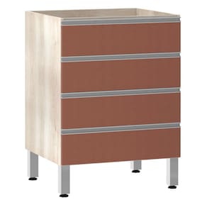 Balcão Sem Tampo Gaveteiro 60cm Lis Legno Crem e Gaia
