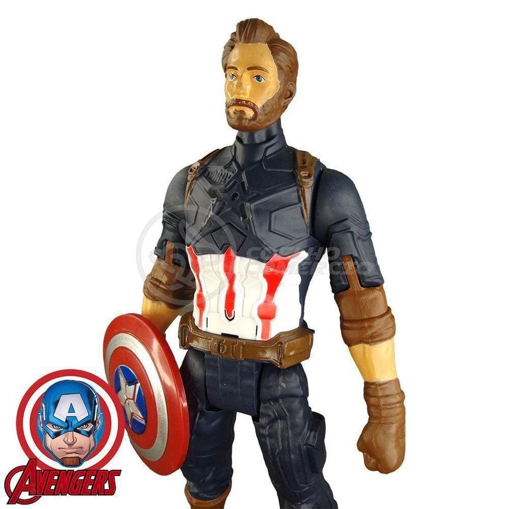 Brinquedo Boneco Vingadores Capitão America 29Cm
